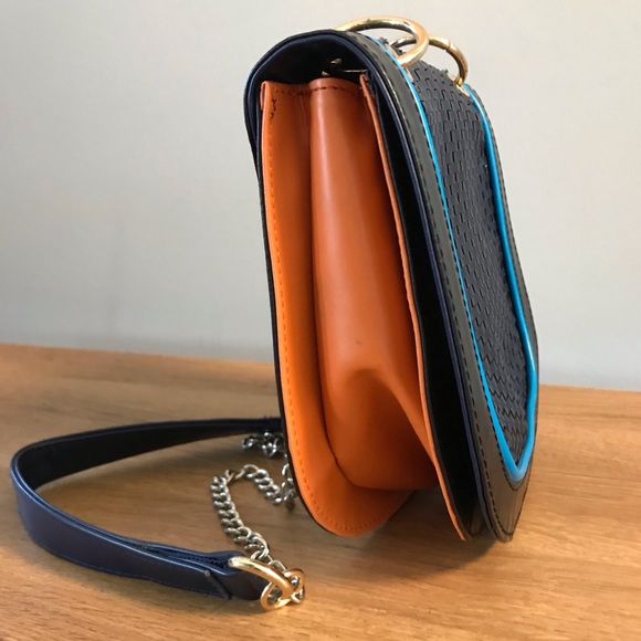 Vegan Gunas Mini Neon Crossbody Purse Handbag - Picture 5 of 6